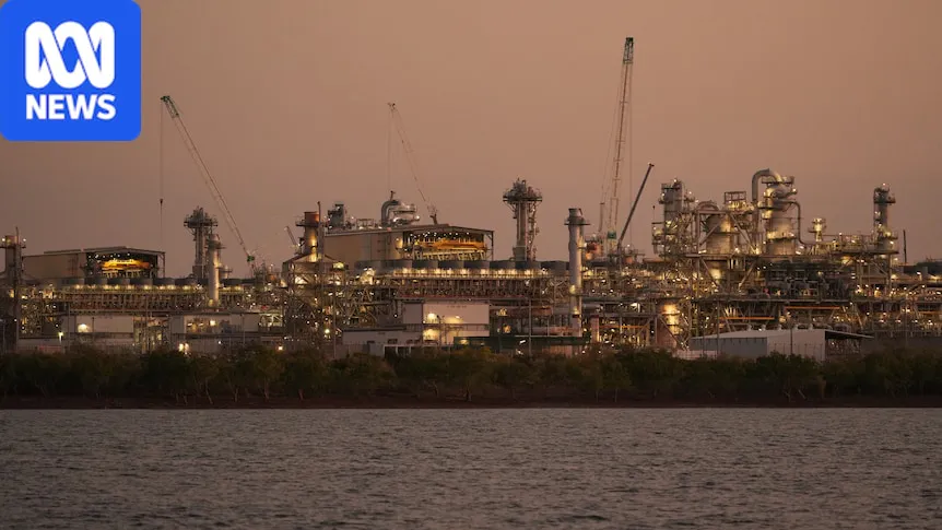 Industrial facilities beside a harbour