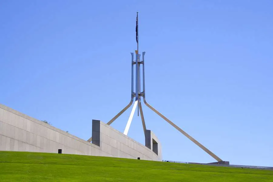 Exterior of Parliament House in Canberra