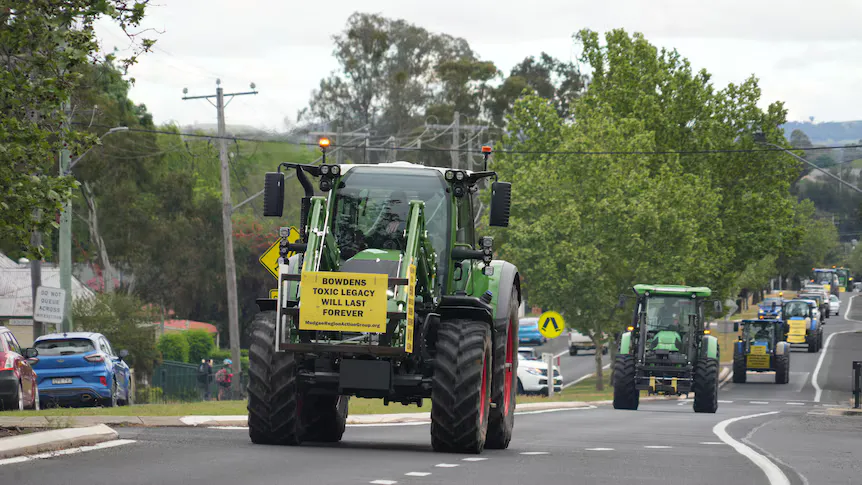 Tractor on a rural road in central west NSW